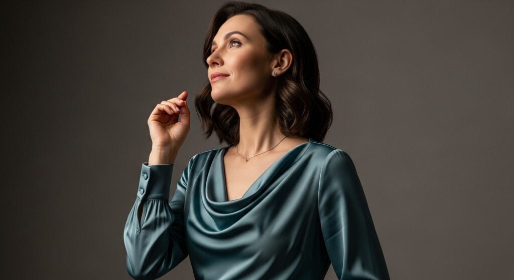 Kobieta z lejącym dekoltem