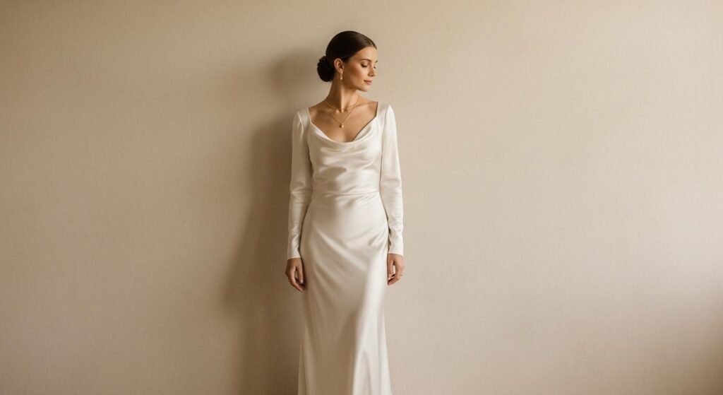 Minimalistyczna suknia ślubna