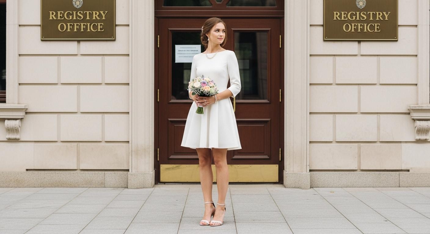 Sukienka ślubna do ślubu cywilnego – krótsza, skromniejsza, ale z efektem