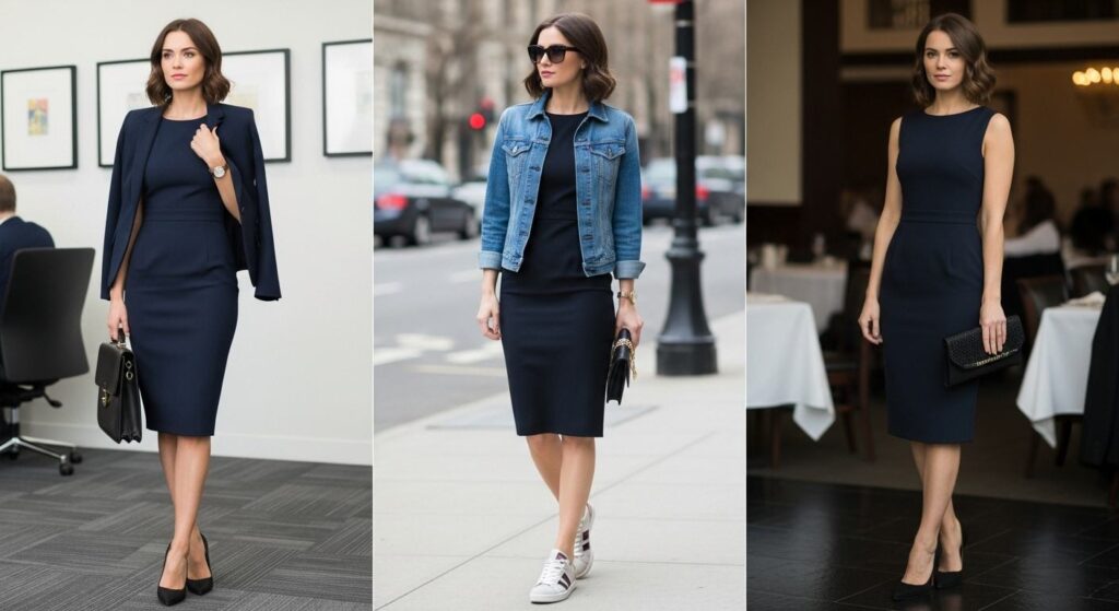 Stylizacja sukienki ołówkowej