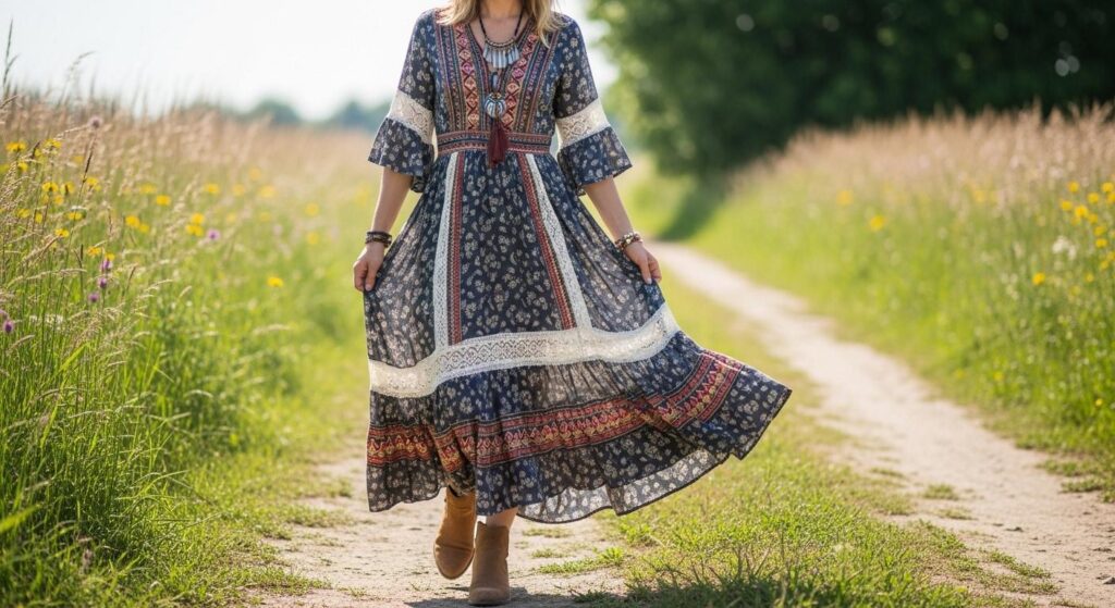 Sukienka boho – na luzie, ale z charakterem