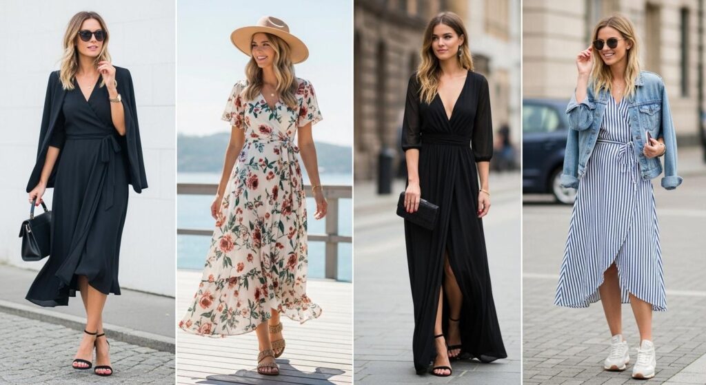 Sukienki kopertowe – komu pasują i jak je stylizować?