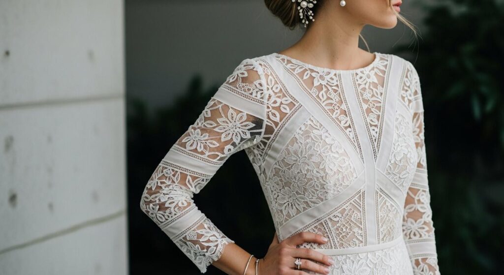 Minimalistyczna suknia ślubna