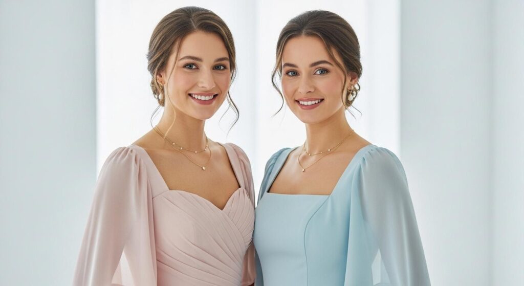 Kobieta z dekoltem w kształcie litery serca i kwadrata