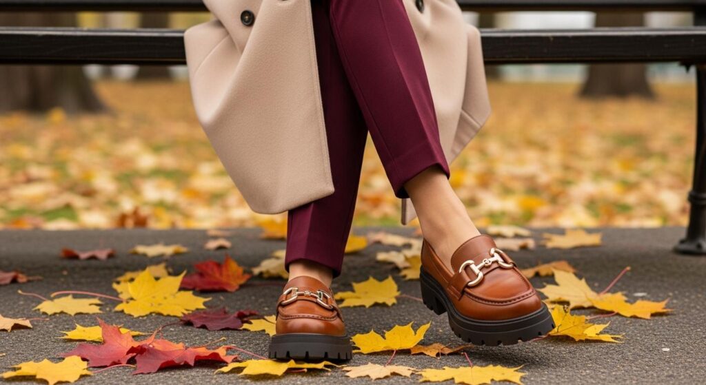 Kobieta w mokasynach