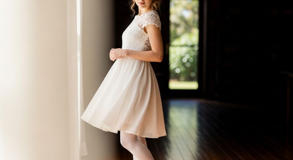 Białe rajstopy do białej sukienki