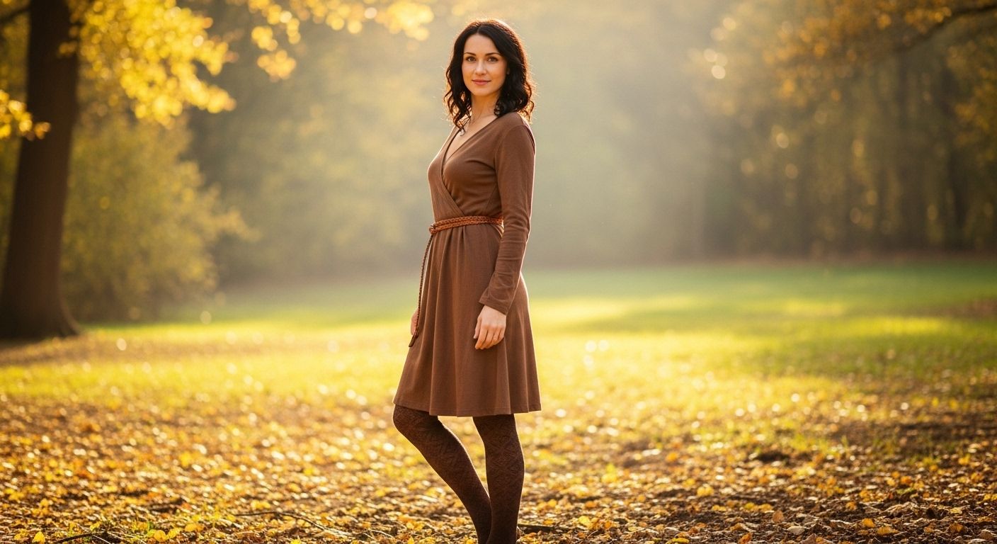 Jakie rajstopy do brązowej sukienki?