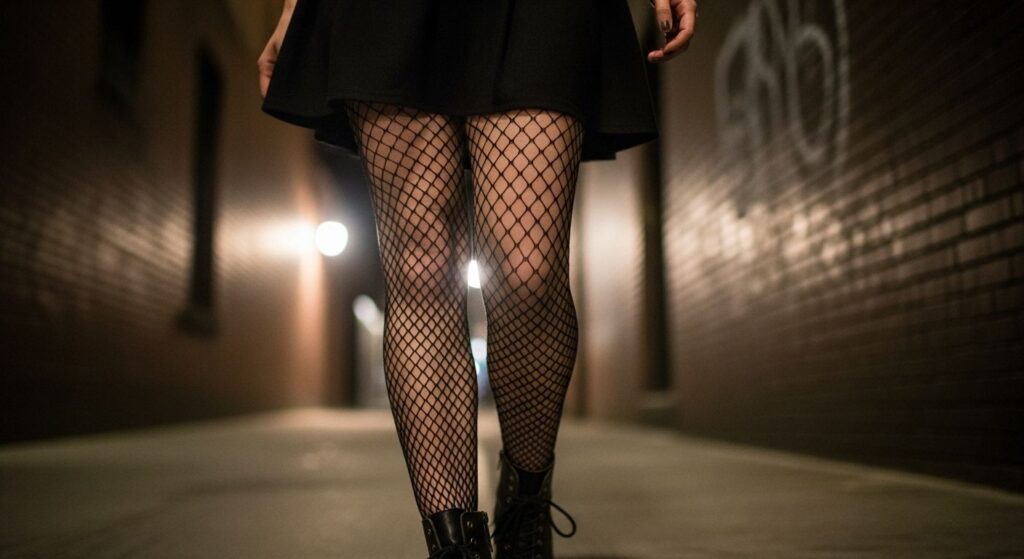 Rajstopy typu kabaretki do czarnej sukienki