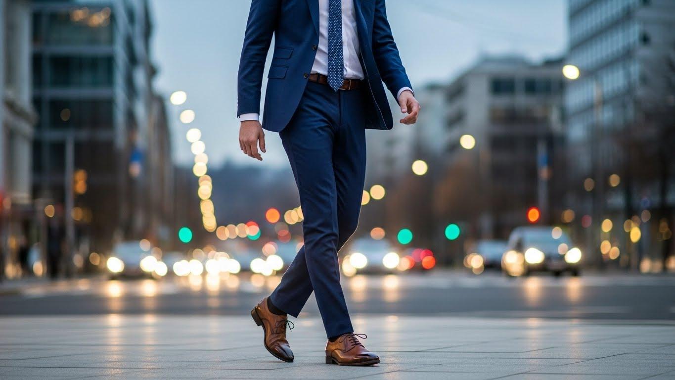 Jakie buty do męskiego granatowego garnituru?