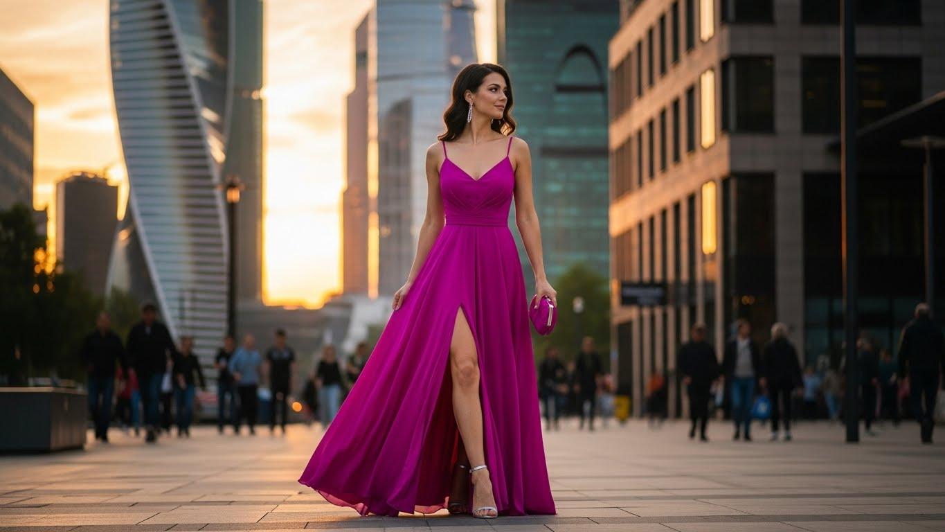 Jakie buty i dodatki do fuksjowej sukienki?