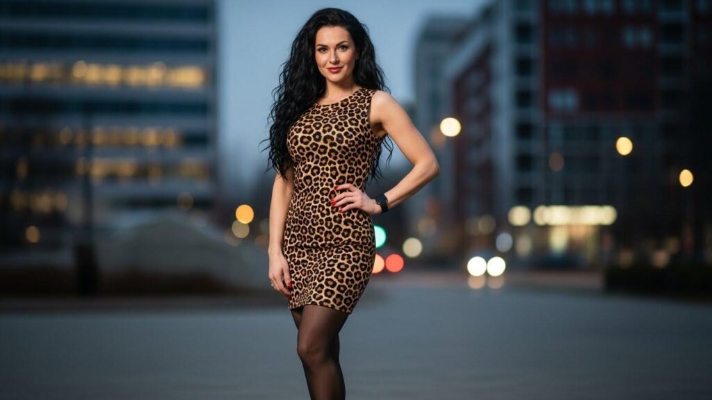 Jakie rajstopy do sukienki w panterkę?