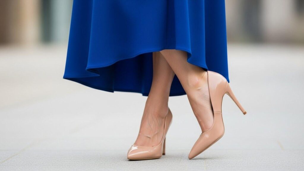 Jakie buty do chabrowej sukienki?