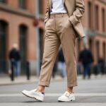 Jakie buty do beżowego damskiego garnituru?