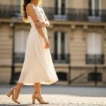 Jakie buty do kremowej sukienki?