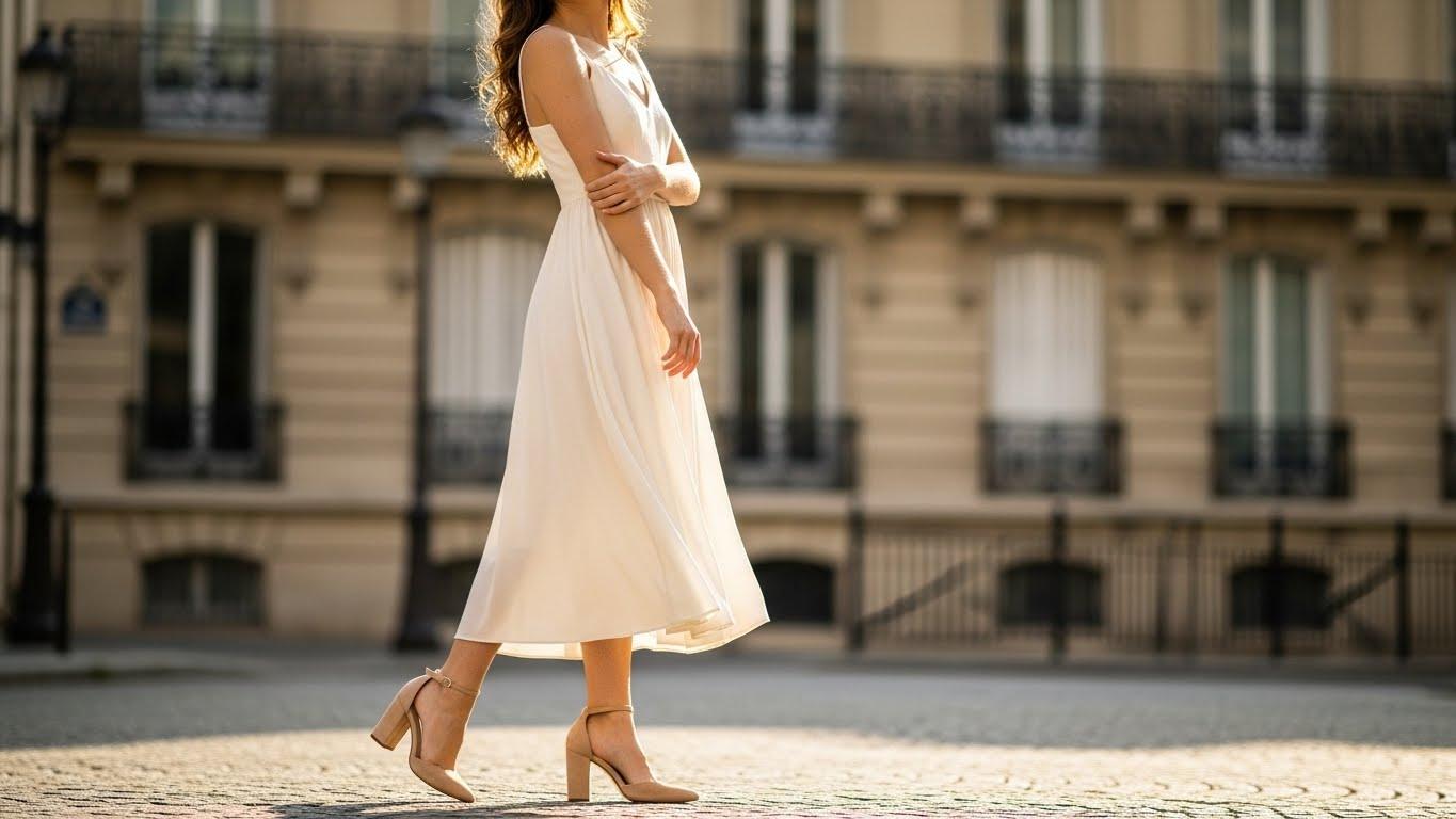 Jakie buty do kremowej sukienki?