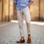 Jakie buty do lnianych spodni męskich?